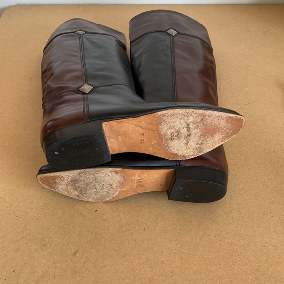 Sesto Meucci Italian Leather Boots. Brown/Black. Size 8 AA - Picture 5 of 12